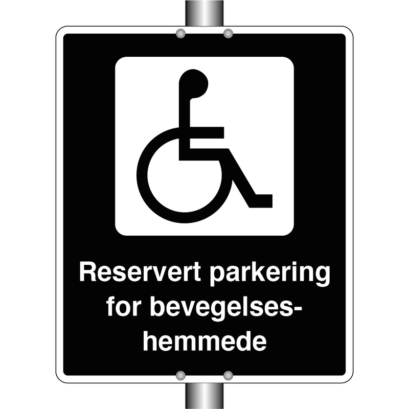 Reserverat parkering for bevegelseshemmede & Reserverat parkering for bevegelseshemmede