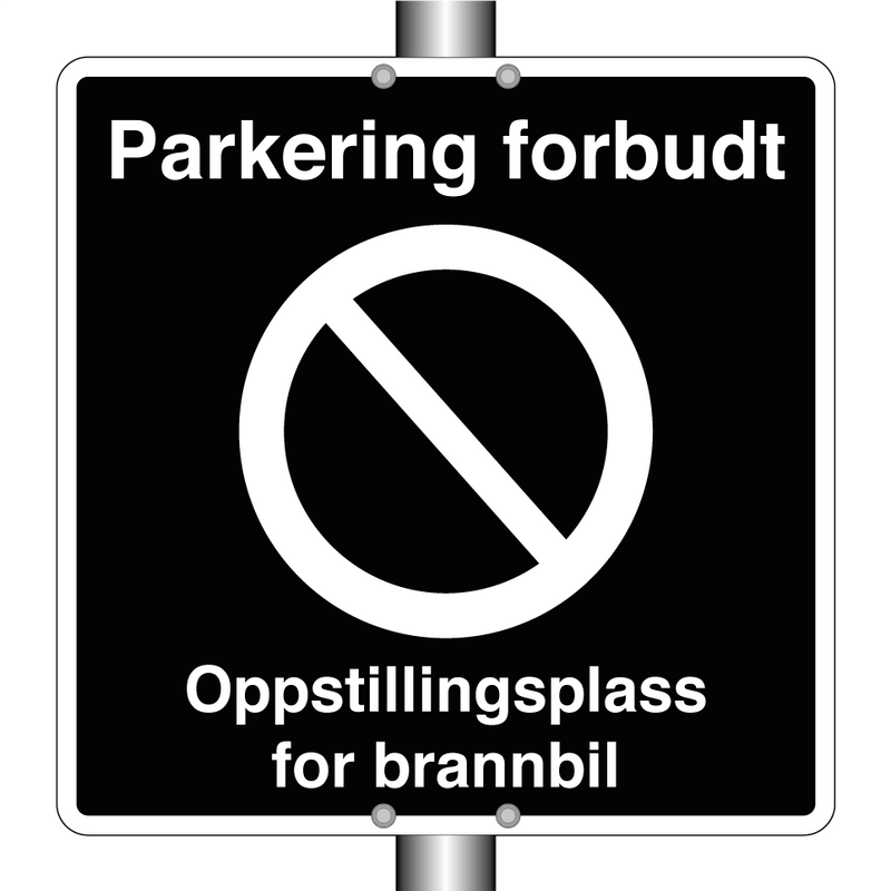 Parkering forbudt Oppstillningsplass for brannbil