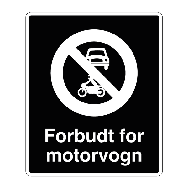 Forbudt for motorvogn & Forbudt for motorvogn & Forbudt for motorvogn & Forbudt for motorvogn