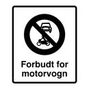 Forbudt for motorvogn