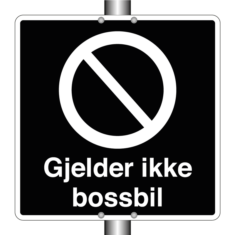 Gjelder ikke bossbil & Gjelder ikke bossbil