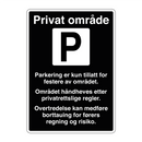 Parkering er kun tillatt for festere av området