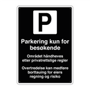 Parkering kun tillatt for besøkende