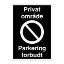 Privat område parkering forbudt