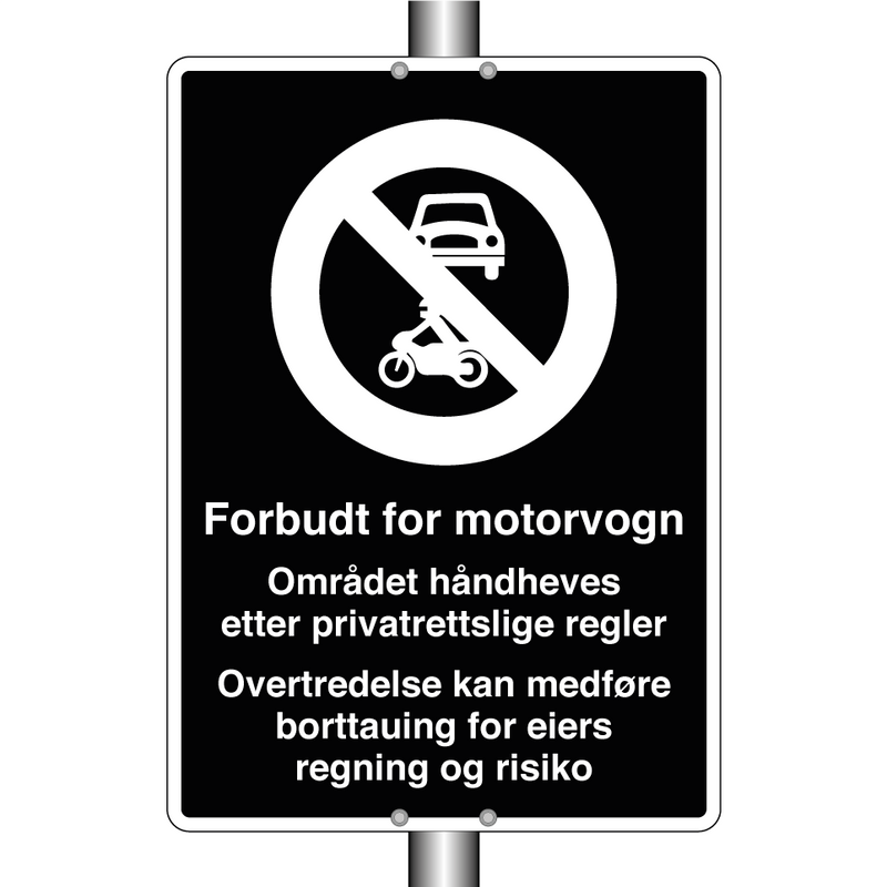 Forbudt for motorvogn & Forbudt for motorvogn & Forbudt for motorvogn & Forbudt for motorvogn