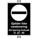Gjelder ikke varelevering kl. 22-06