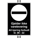 Gjelder ikke varelevering kl. 06-22