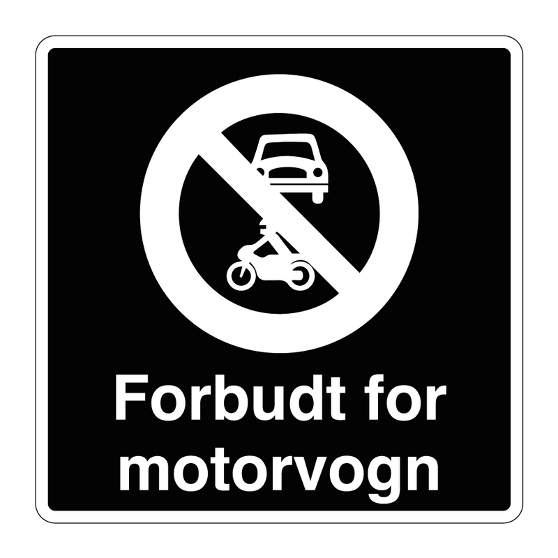 Forbudt for motorvogn