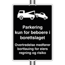 Parkering kun for beboere i borettslaget