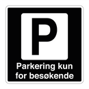 Parkering kun for besøkende