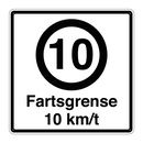 Fartsgrense 10 km/t