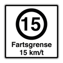 Fartsgrense 15 km/t