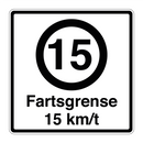 Fartsgrense 15 km/t