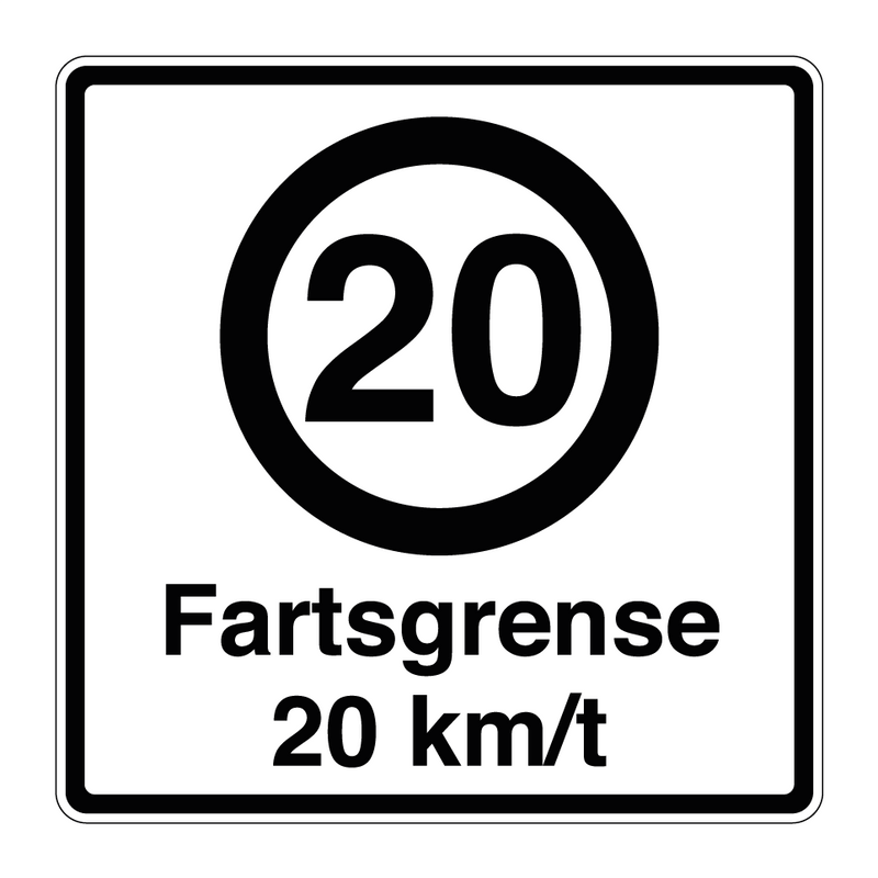 Fartsgrense 20 km/t & Fartsgrense 20 km/t & Fartsgrense 20 km/t