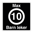 Max 10 km/t Barn leker