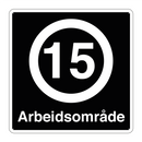 15 km/t Arbeidsområde