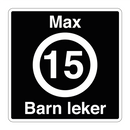 Max 15 km/t Barn leker