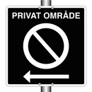 Privat område parkering forbudt venstre