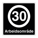 30 km/t Arbeidsområde