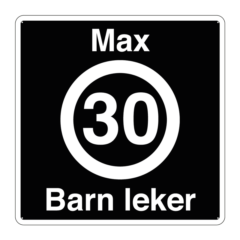 Max 30 km/t Barn leker & Max 30 km/t Barn leker