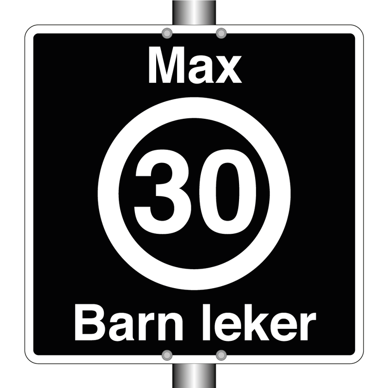 Max 30 km/t Barn leker & Max 30 km/t Barn leker