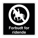 Forbudt for ridende