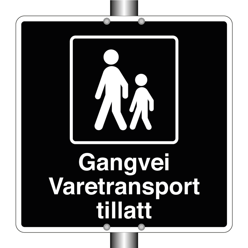 Gangvei Varetransport tillatt & Gangvei Varetransport tillatt