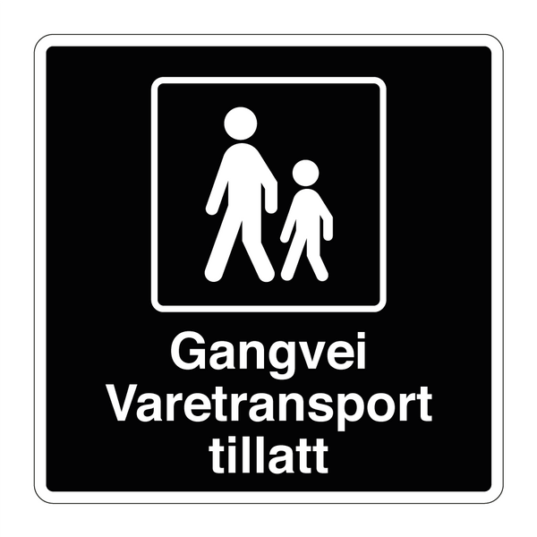 Gangvei Varetransport tillatt & Gangvei Varetransport tillatt & Gangvei Varetransport tillatt