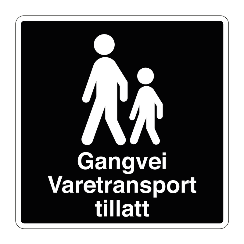 Gangvei Varetransport tillatt