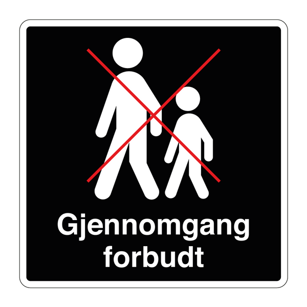 Gjennomgang forbudt