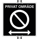 Privat område parkering forbudt høyre og venstre
