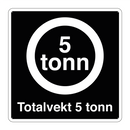 Totalvekt 5 tonn