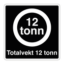 Totalvekt 12 tonn
