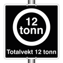 Totalvekt 12 tonn