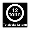 Totalvekt 12 tonn