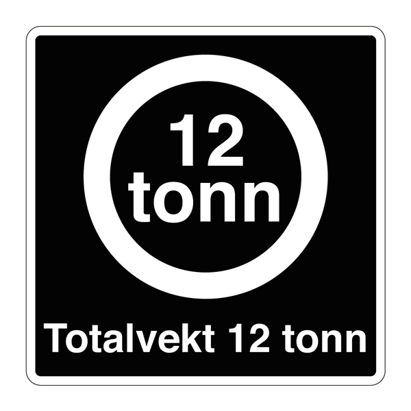 Totalvekt 12 tonn