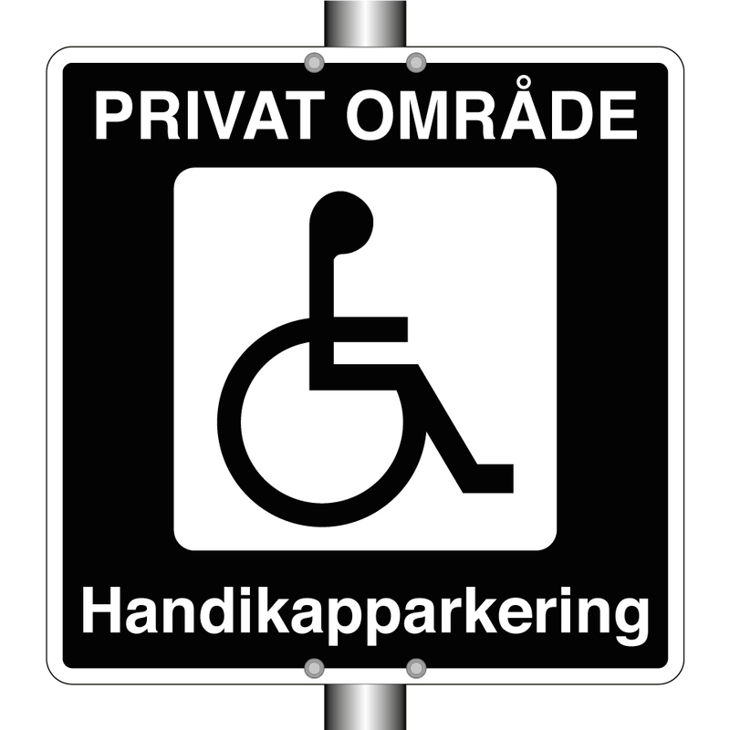 Privat område Handikapparkering & Privat område Handikapparkering