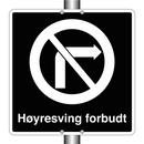 Høyresving forbudt