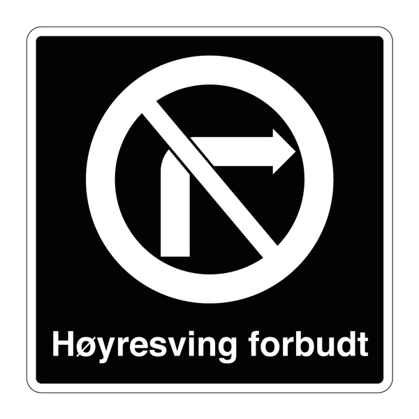 Høyresving forbudt
