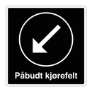 Påbudt kjørefelt til venstre