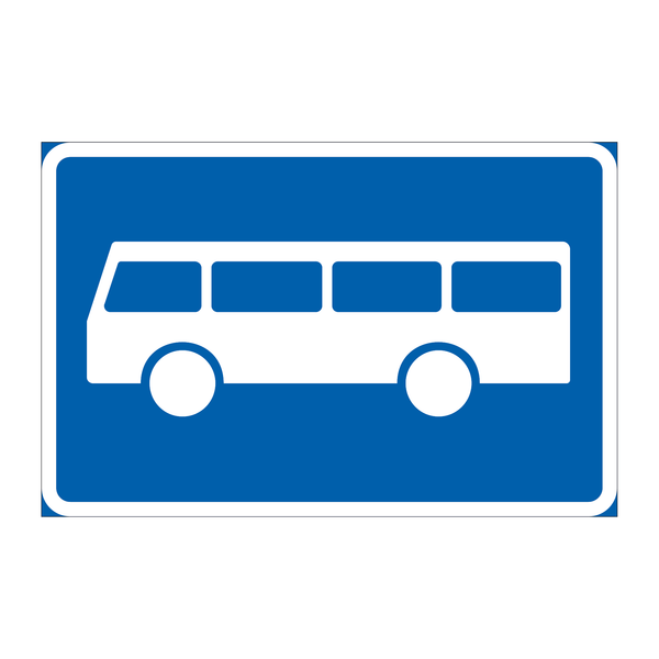 512 Holdeplass for buss - Tosidig skilt & 512 Holdeplass for buss - Tosidig skilt