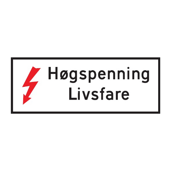 808.339 Høgspenning Livsfare & 808.339 Høgspenning Livsfare & 808.339 Høgspenning Livsfare