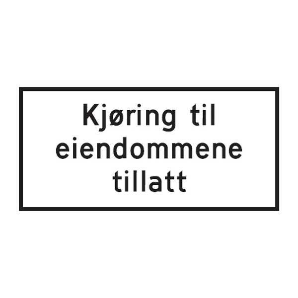 808.519 Kjøring til eiendommene tillatt & 808.519 Kjøring til eiendommene tillatt