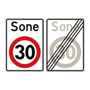 366/368  Fartsgrensesone - Tosidig & 366/368  Fartsgrensesone - Tosidig