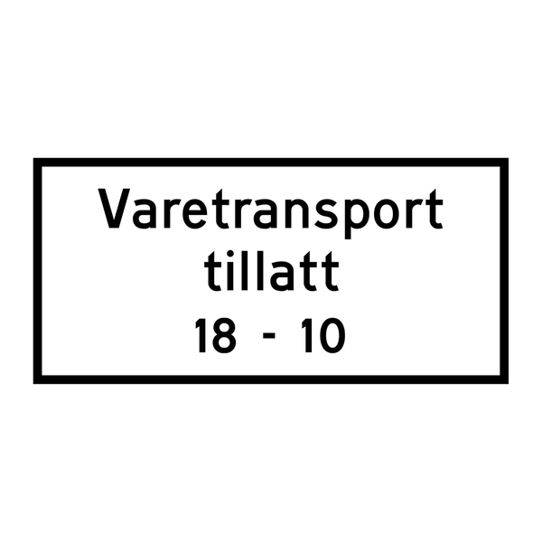 808.545 Varetransport tillatt (klokkeslett) & 808.545 Varetransport tillatt (klokkeslett)