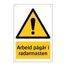 Arbeid pågår i radarmasten