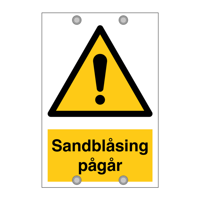 Sandblåsing pågår