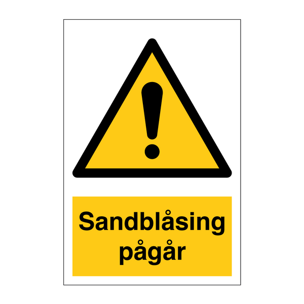 Sandblåsing pågår