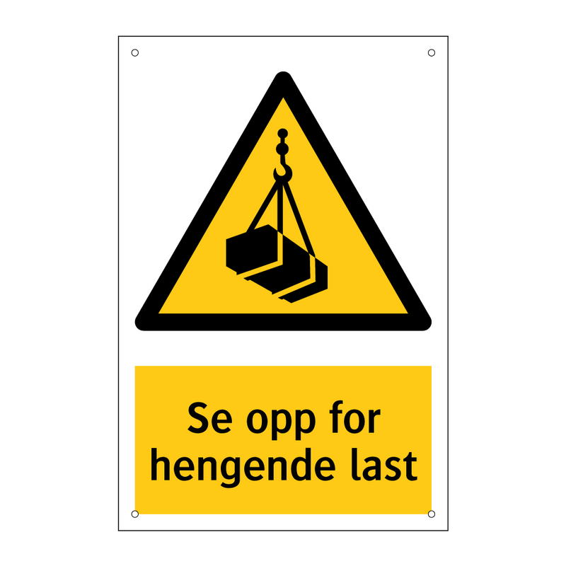 Se opp for hengende last & Se opp for hengende last & Se opp for hengende last