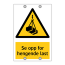 Se opp for hengende last